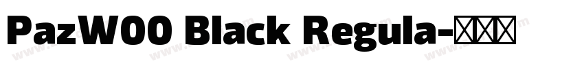 PazW00 Black Regula字体转换